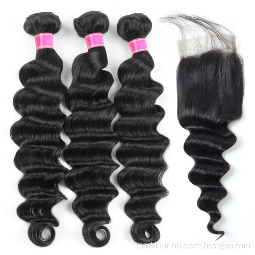 Unprocessed Mink Virgin Human 12A Grade Raw Brazilian Hair Bundles Cuticle Aligned Natural Hair Vendor Loose Deep Hair Extension